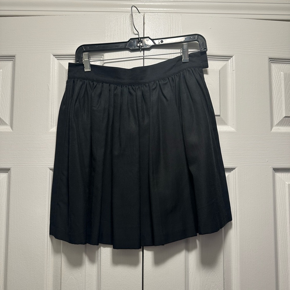 Joie Black Pleated Skater Mini Skirt